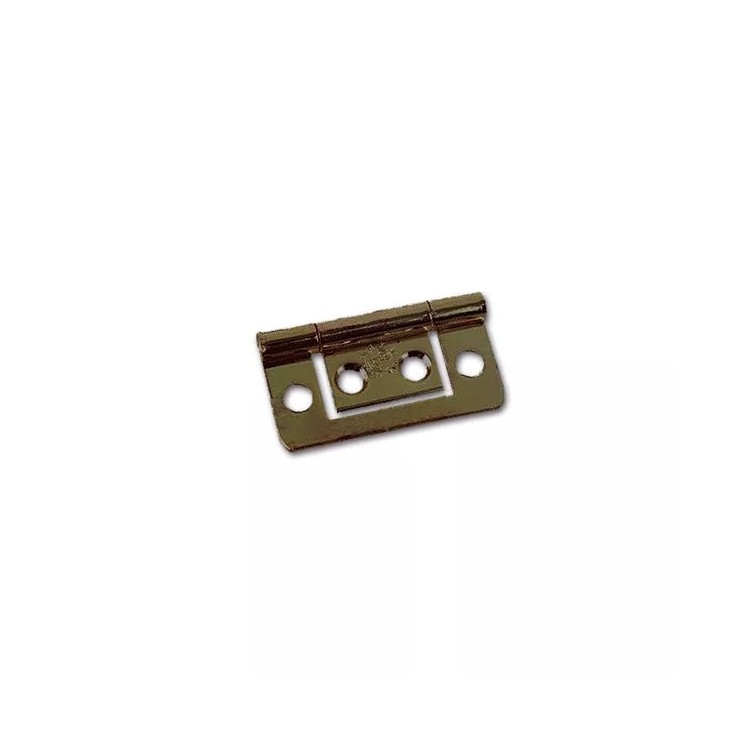1 - Charnière plate en acier finition bronzée camping-car 38 x 20 mm
